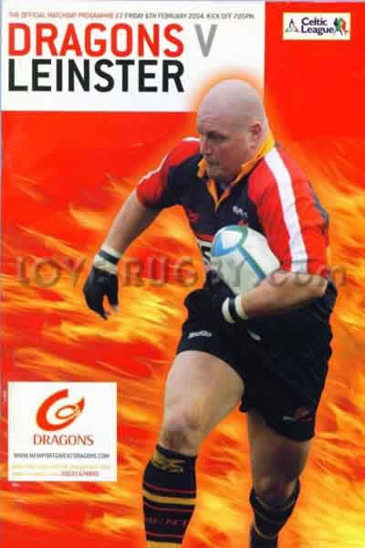 2003 Newport Gwent Dragons v Leinster  Rugby Programme
